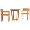 vidaXL Juego de comedor de jard&iacute;n de 3 piezas de madera maciza de acacia