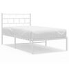 vidaXL Estructura cama sin colch&oacute;n con cabecero metal blanco 80x200 cm