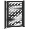 vidaXL Puerta de jard&iacute;n negra 100x125 cm dise&ntilde;o de cruz de acero