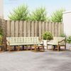 vidaXL Conjunto de sof&aacute;s de exterior con coj&iacute;n 7 pcs Natural y Crema