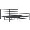 vidaXL Estructura cama sin colch&oacute;n con estribo metal negro 200x200 cm