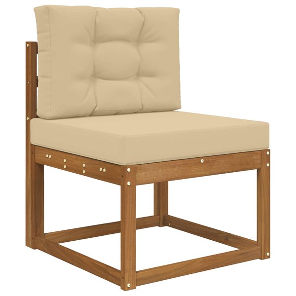 vidaXL Coj&iacute;n para sof&aacute; de exterior 2 pcs Beige Poli&eacute;ster