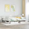 vidaXL Sof&aacute; cama nido con cajones sin colch&oacute;n blanco 80x200 cm