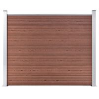 vidaXL Panel de valla WPC marrón 180x146 cm