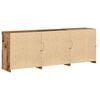 vidaXL Aparador LED Madera envejecida 181 x 37 x 67 cm
