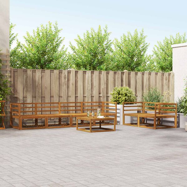 vidaXL Conjunto de sof&aacute;s de exterior 7 pcs Natural