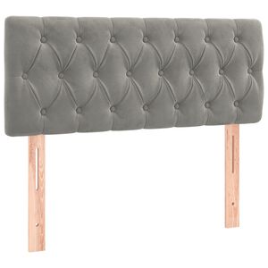 vidaXL Cabecero de terciopelo gris claro 90x7x78/88 cm