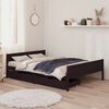 vidaXL Estructura cama 2 cajones madera pino marr&oacute;n oscuro 160x200cm