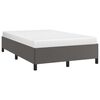 vidaXL Estructura de cama sin colch&oacute;n cuero sint&eacute;tico gris 120x200 cm