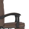 vidaXL Silla de oficina reclinable cuero sint&eacute;tico marr&oacute;n