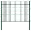 vidaXL Panel de valla con postes de hierro 176,5x120 cm verde