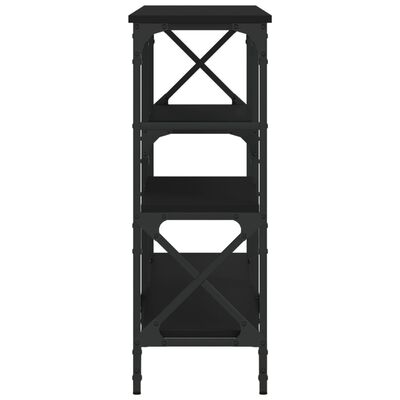vidaXL Mesa consola madera de ingeniería negra 150x29x76,5 cm