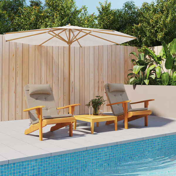 vidaXL Cojines para silla Adirondack 2 uds tela Oxford gris taupe