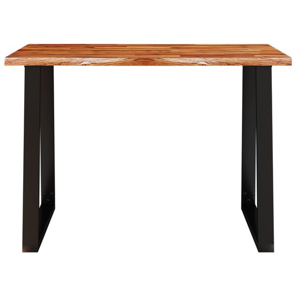 vidaXL Mesa de comedor con borde vivo madera maciza acacia 110x70x75cm