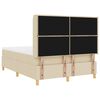vidaXL Cama tipo Box Spring con colch&oacute;n Crema 140 x 190 cm tela