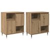 vidaXL Tableros Lateral 2 pcs Roble artisan