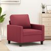 vidaXL Sill&oacute;n cuero sint&eacute;tico rojo tinto 60 cm