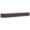 vidaXL Jardinera arriate acero galvanizado marr&oacute;n 368x80x36 cm