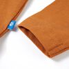 Camiseta infantil de manga larga ocre oscuro 92