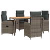 vidaXL Juego de comedor para exteriores 5 uds.