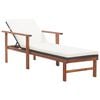 vidaXL Tumbona con coj&iacute;n rat&aacute;n sint&eacute;tico y madera maciza acacia negro