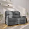 vidaXL Sill&oacute;n de masaje reclinable 2 plazas tela gris claro