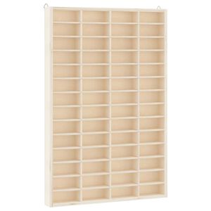 vidaXL Vitrina de madera para coleccionistas con 56 compartimentos 40x4,5x60 cm