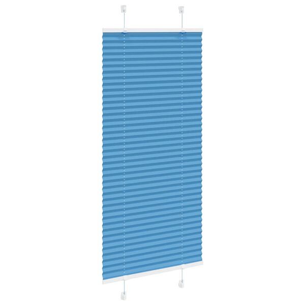 vidaXL Estor Plisado azul 55x150 cm Tela Ancho 54,4 cm Poli&eacute;ster