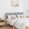 vidaXL Cabecero tapizado Gris Claro 135 cm Madera de pino macizo