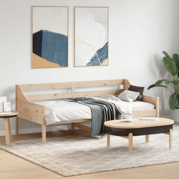 vidaXL Sof&aacute; cama sin colch&oacute;n madera maciza de pino 90x190 cm