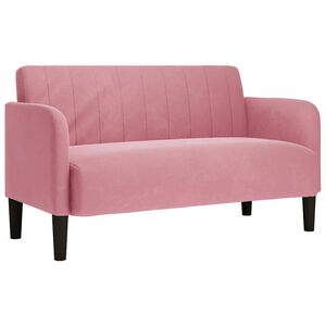 vidaXL Sof&aacute; Loveseat terciopelo rosa 109 cm