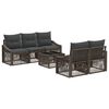vidaXL Conjunto de sof&aacute;s de jard&iacute;n 6 uds. Gris 55 x 55 x 37 cm