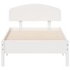 vidaXL Estructura de cama sin colch&oacute;n madera maciza blanca 90x190 cm