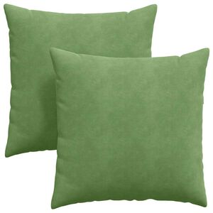 vidaXL Cojines de sof&aacute; 2 pcs Verde claro 80 x 80 cm Tela de pana