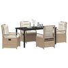 vidaXL Conjunto de Comedor de Jard&iacute;n 5 pcs Beige y crema