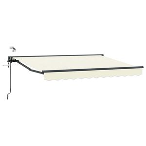 vidaXL Toldo Retr&aacute;ctil El&eacute;ctrico Crema y Antracita 2,5 x 2 m