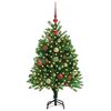 vidaXL Árbol de Navidad con 150 LED con soporte Verde 120 cm PE