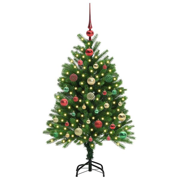 vidaXL Árbol de Navidad con 150 LED con soporte Verde 120 cm PE
