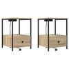 vidaXL Armario de Noche con caj&oacute;n 2 pcs Roble Sonoma 42 x 41 x 56 cm