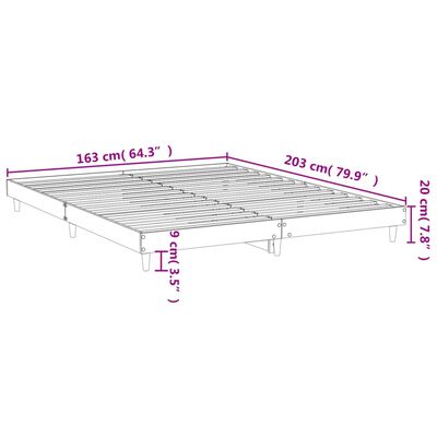 vidaXL Estructura de cama madera de ingeniería blanca 160x200 cm