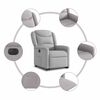 vidaXL Sill&oacute;n el&eacute;ctrico reclinable elevable de tela gris nube
