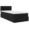 vidaXL Estructura de cama otomana colch&oacute;n terciopelo negro 100x200cm