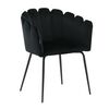 Venture Home Silla de comedor Limhamn terciopelo negro