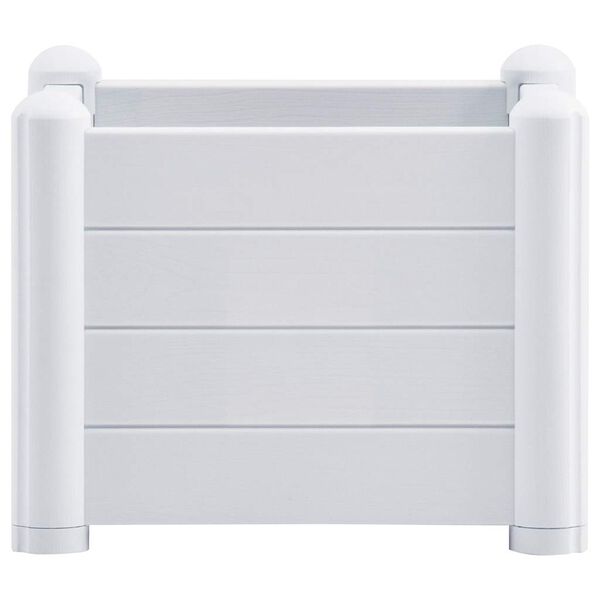 vidaXL Arriate de jard&iacute;n PP blanco 43x43x35 cm