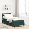 vidaXL Cama Box Spring LED con LED Verde oscuro 80 x 200 cm Terciopelo
