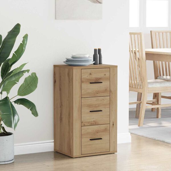 vidaXL Vitrina Roble artesanal 40 x 33 x 70 cm Madera contrachapada