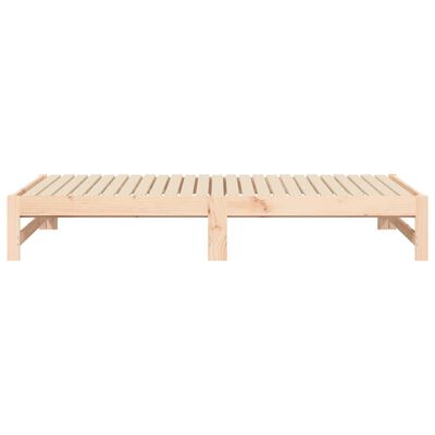 vidaXL Sofá cama extraíble madera maciza de pino 2x(90x190) cm