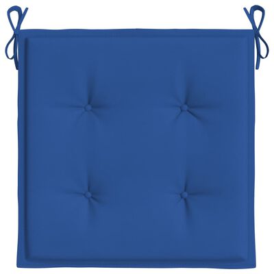 vidaXL Cojines de silla de jardín 4 uds tela Oxford azul 50x50x3 cm