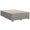 vidaXL Cama box spring con colch&oacute;n tela gris taupe 160x200 cm