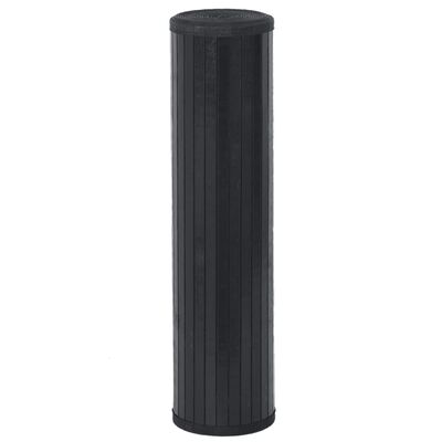 vidaXL Alfombra rectangular bambú negro 60x500 cm
